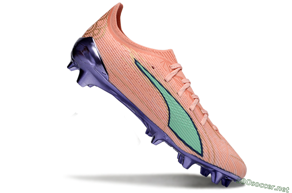 Men's Puma Ultra 5 Ultimate FG Football Boots - Pink/Mint Green/Metallic Purple 4