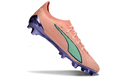Men's Puma Ultra 5 Ultimate FG Football Boots - Pink/Mint Green/Metallic Purple