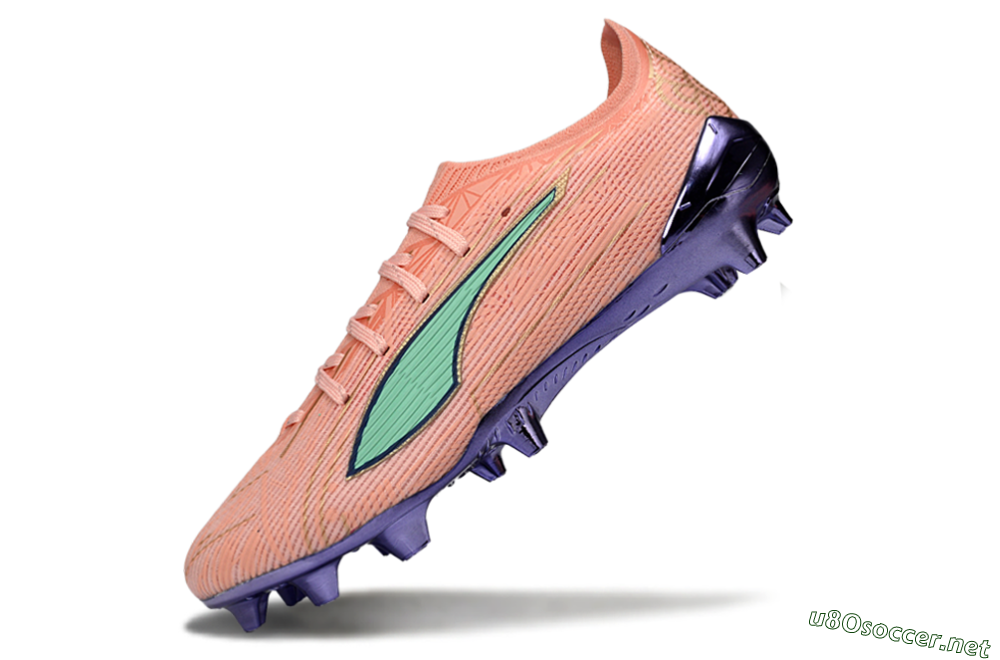 Men's Puma Ultra 5 Ultimate FG Football Boots - Pink/Mint Green/Metallic Purple 5