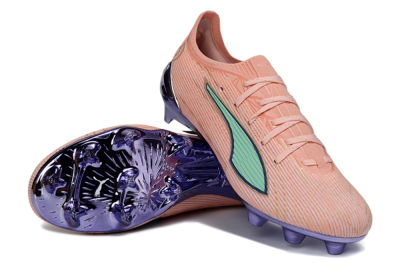 Men's Puma Ultra 5 Ultimate FG Football Boots - Pink/Mint Green/Metallic Purple