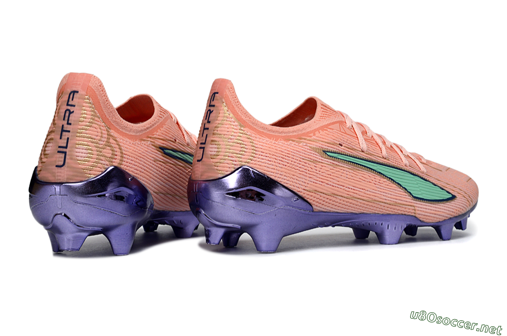 Men's Puma Ultra 5 Ultimate FG Football Boots - Pink/Mint Green/Metallic Purple 6