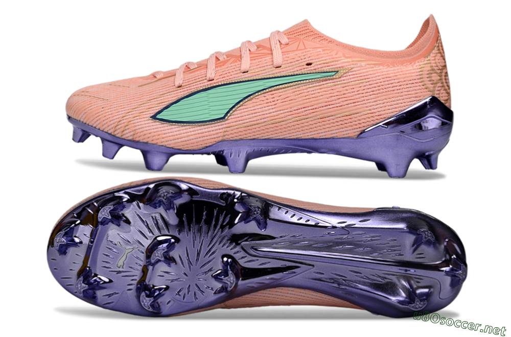 Men's Puma Ultra 5 Ultimate FG Football Boots - Pink/Mint Green/Metallic Purple 1