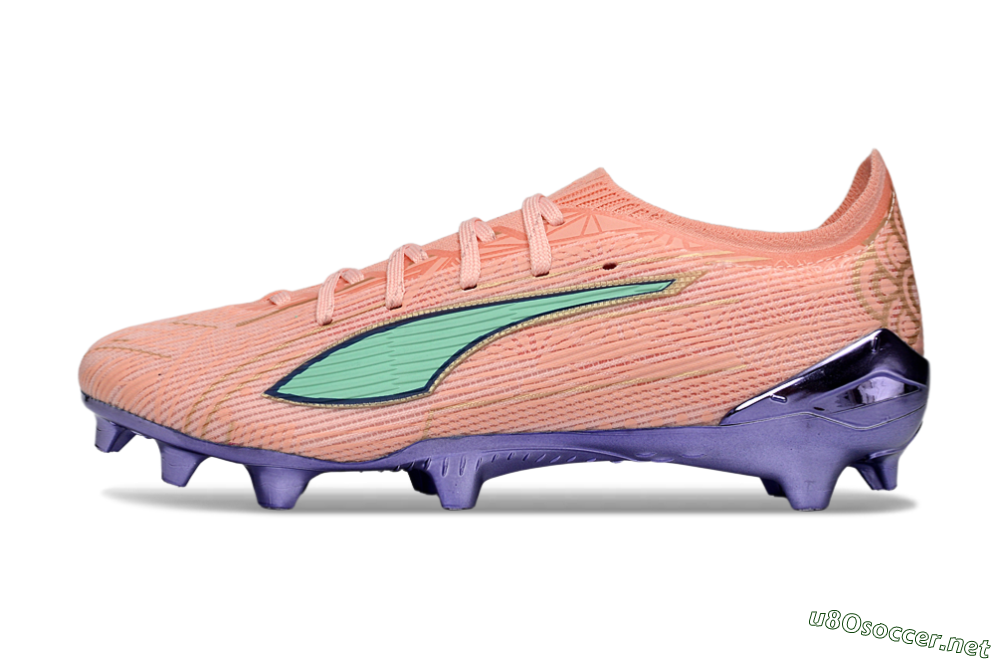 Men's Puma Ultra 5 Ultimate FG Football Boots - Pink/Mint Green/Metallic Purple 0