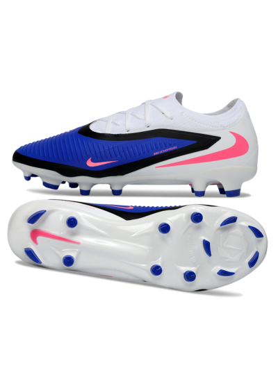 Unisex Nike Phantom 6 Low Elite FG Football Boots - Blue/Electric Blue/Neon Pink
