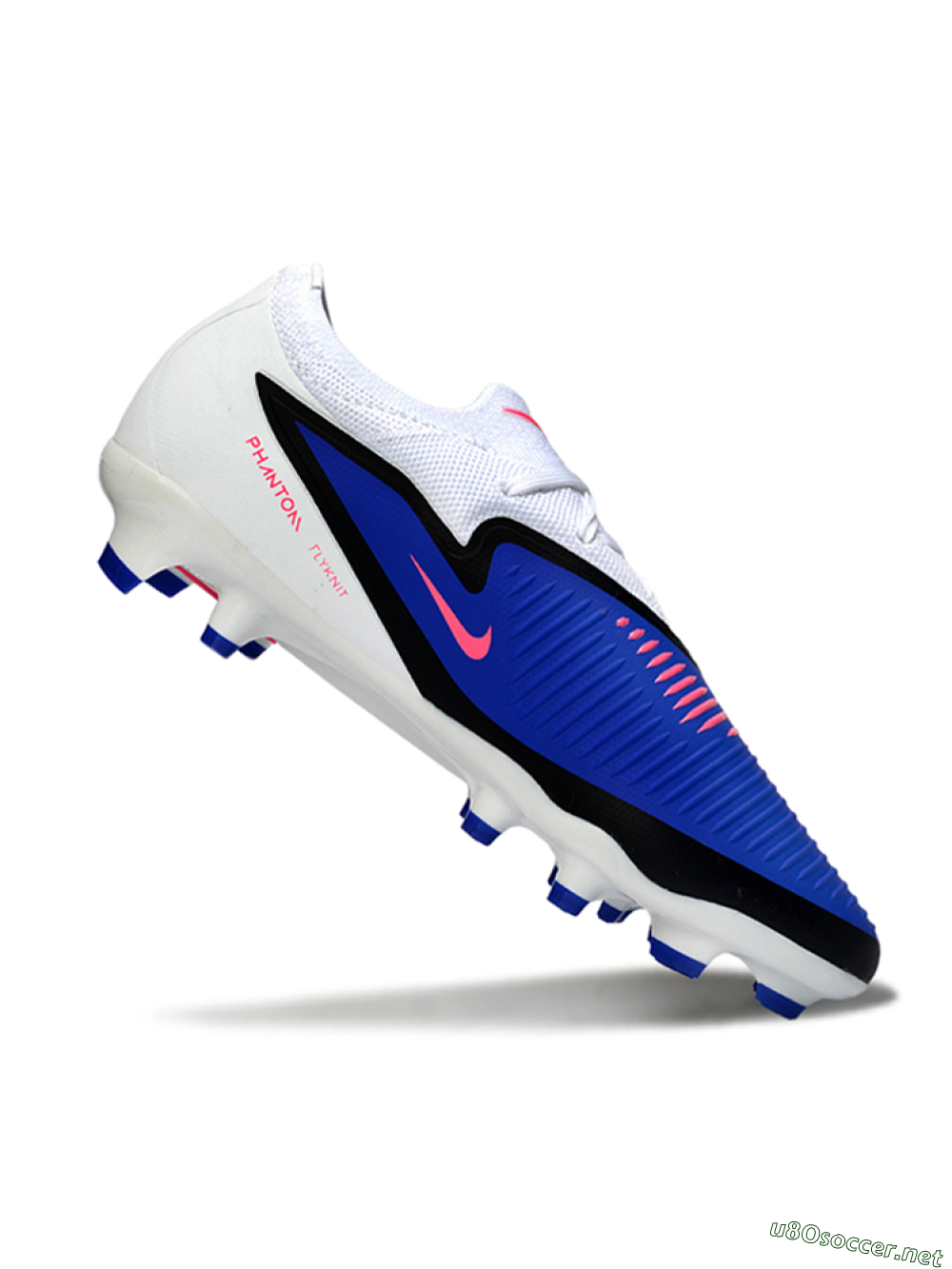 Unisex Nike Phantom 6 Low Elite FG Football Boots - Blue/Electric Blue/Neon Pink 4