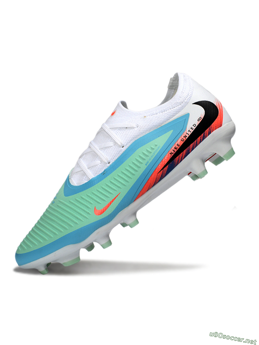 Unisex Nike Phantom 6 Low Elite FG Football Boots - Aqua/Coral Burst/Sky Blue 4