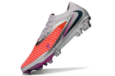 Unisex Nike Phantom 6 Low Elite FG Football Boots - Orange/Electric Pink/Metallic Silver