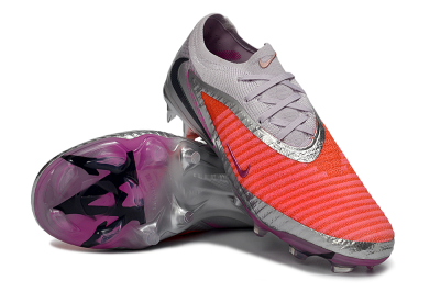 Unisex Nike Phantom 6 Low Elite FG Football Boots - Orange/Electric Pink/Metallic Silver