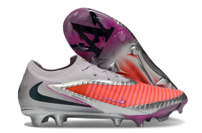 Unisex Nike Phantom 6 Low Elite FG Football Boots - Orange/Electric Pink/Metallic Silver