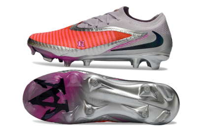 Unisex Nike Phantom 6 Low Elite FG Football Boots - Orange/Electric Pink/Metallic Silver