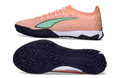 Men's Puma Ultra Ultimate TF Football Shoes - Peach/Mint Green/Navy Blue