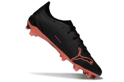 Men's Puma Ultra Ultimate FG Football Boots - Black/Vibrant Orange/Shadow Black