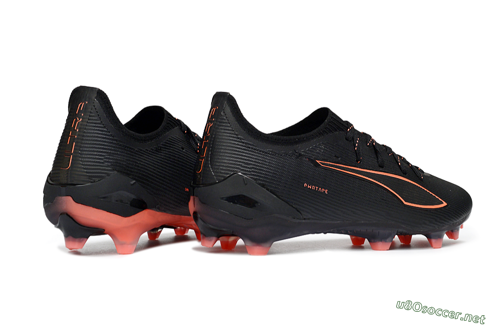 Men's Puma Ultra Ultimate FG Football Boots - Black/Vibrant Orange/Shadow Black 6