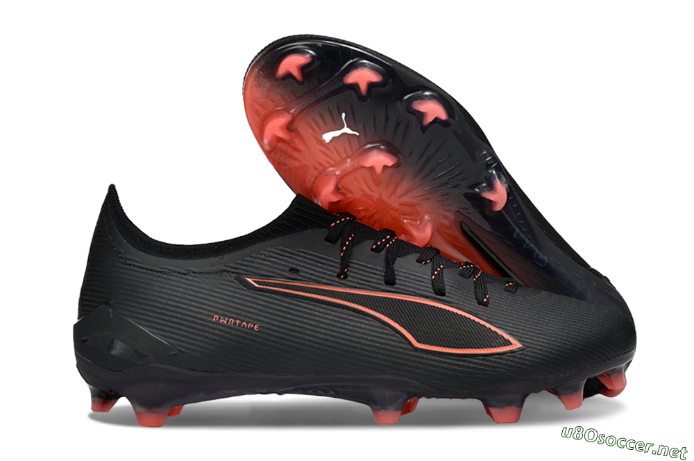 Men's Puma Ultra Ultimate FG Football Boots - Black/Vibrant Orange/Shadow Black 2