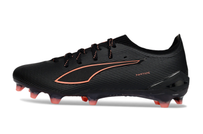 Men's Puma Ultra Ultimate FG Football Boots - Black/Vibrant Orange/Shadow Black