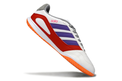 Men's Adidas Top Sala IC Football Shoes - White/Crimson/Amethyst