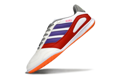 Men's Adidas Top Sala IC Football Shoes - White/Crimson/Amethyst