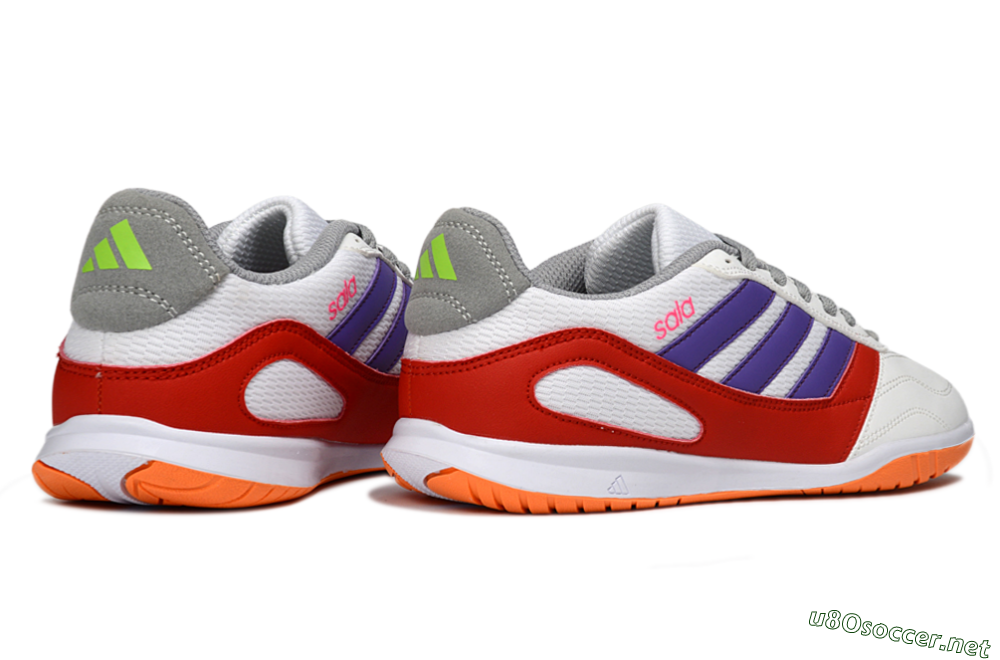 Men's Adidas Top Sala IC Football Shoes - White/Crimson/Amethyst 6