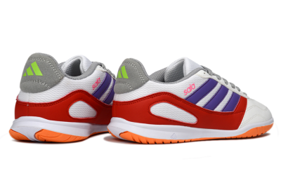 Men's Adidas Top Sala IC Football Shoes - White/Crimson/Amethyst