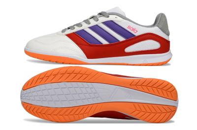Men's Adidas Top Sala IC Football Shoes - White/Crimson/Amethyst