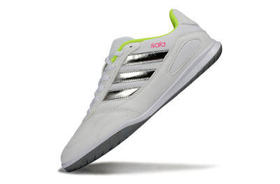 Men's Adidas Top Sala IC Football Shoes - White/Neon Green/Silver