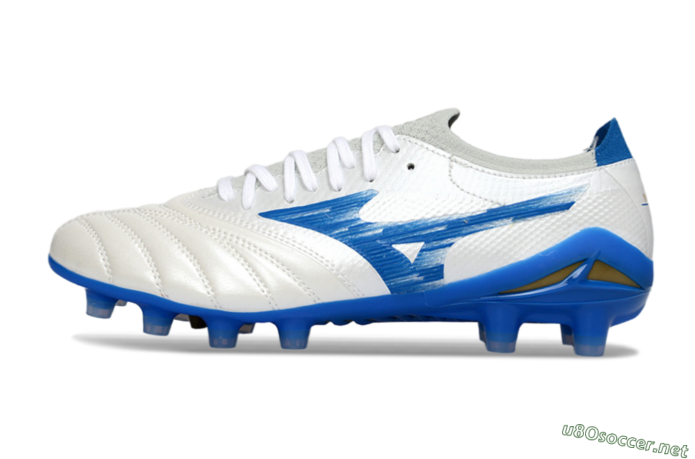 Men's Mizuno Morelia Neo 4 FG Football Boots - White/Sky Blue/Royal Blue 0