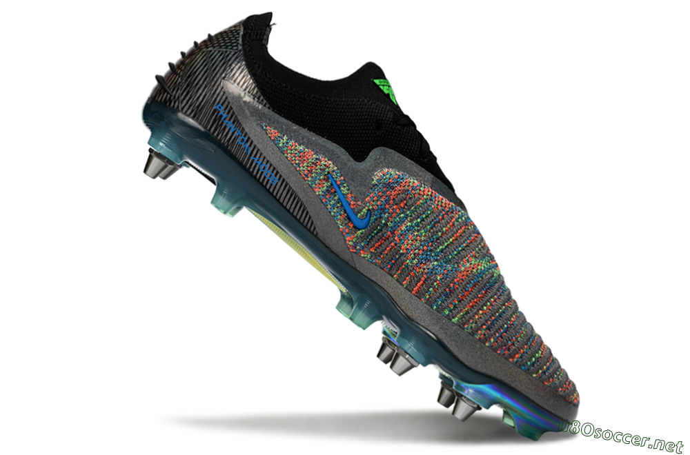 Unisex Nike Phantom 6 Low Elite SG Football Boots - Black/Vibrant Green/Fiery Red 4