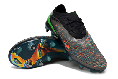 Unisex Nike Phantom 6 Low Elite SG Football Boots - Black/Vibrant Green/Fiery Red