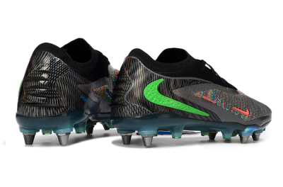 Unisex Nike Phantom 6 Low Elite SG Football Boots - Black/Vibrant Green/Fiery Red