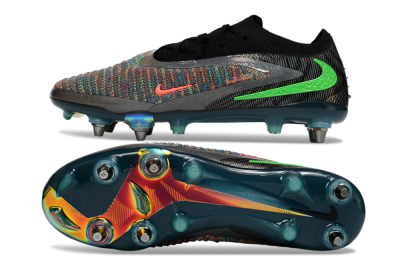 Unisex Nike Phantom 6 Low Elite SG Football Boots - Black/Vibrant Green/Fiery Red