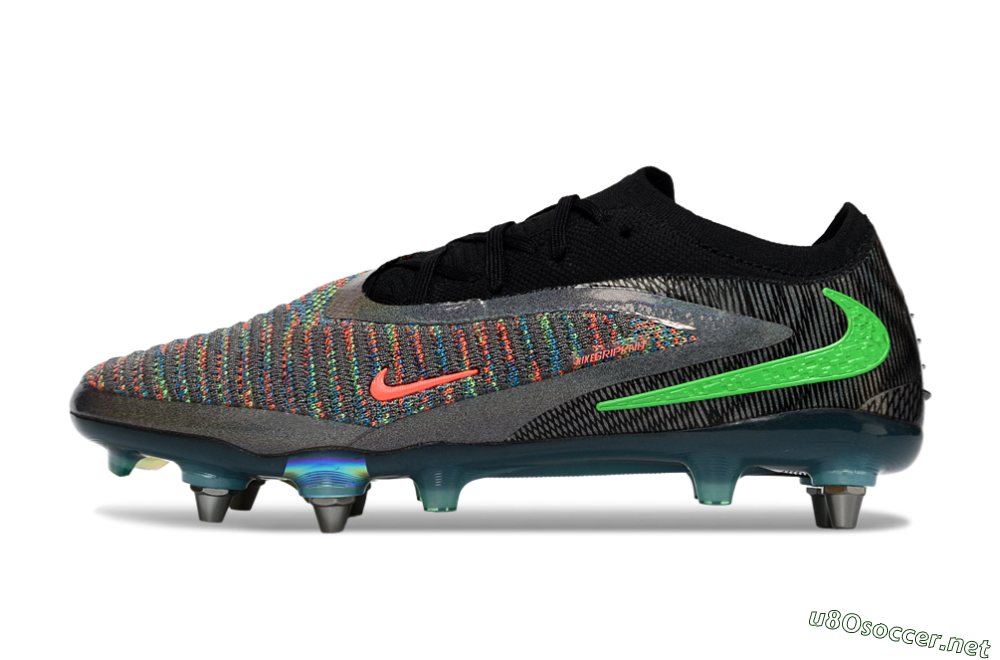 Unisex Nike Phantom 6 Low Elite SG Football Boots - Black/Vibrant Green/Fiery Red 0
