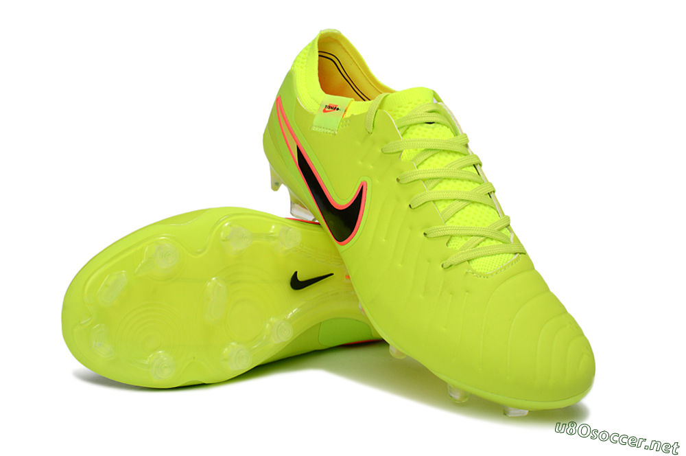 Men's Nike Tiempo Legend 10 Elite FG Football Boots - Yellow/Electric Green/Pink Accent 3