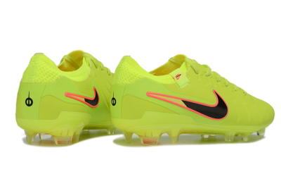 Men's Nike Tiempo Legend 10 Elite FG Football Boots - Yellow/Electric Green/Pink Accent