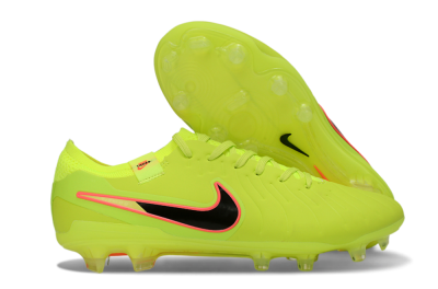 Men's Nike Tiempo Legend 10 Elite FG Football Boots - Yellow/Electric Green/Pink Accent