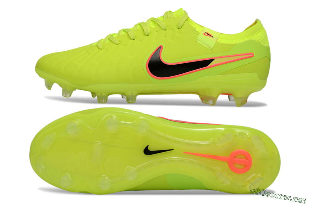Men's Nike Tiempo Legend 10 Elite FG Football Boots - Yellow/Electric Green/Pink Accent 1