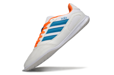 Men's Adidas Top Sala IC Football Shoes - White/Sky Blue/Orange Blaze