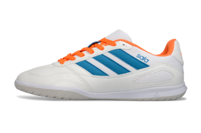 Men's Adidas Top Sala IC Football Shoes - White/Sky Blue/Orange Blaze