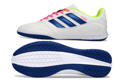 Men's Adidas Top Sala IC Football Shoes - White/Navy Blue/Pink