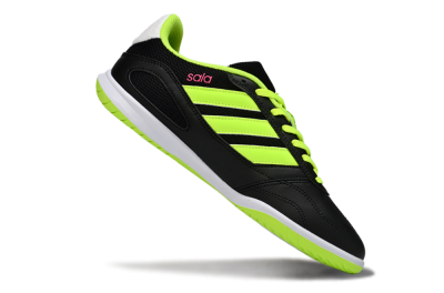 Men's Adidas Top Sala IC Football Shoes - Black/Electric Green/White