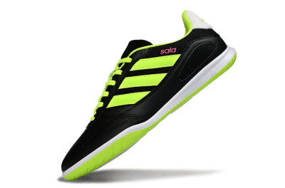 Men's Adidas Top Sala IC Football Shoes - Black/Electric Green/White