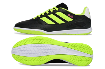 Men's Adidas Top Sala IC Football Shoes - Black/Electric Green/White