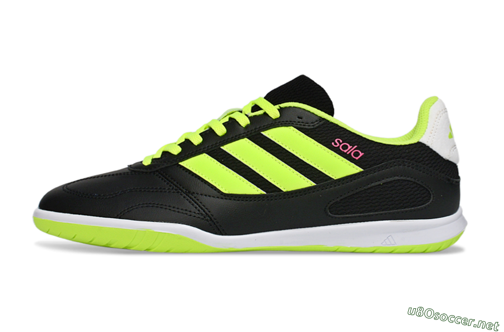 Men's Adidas Top Sala IC Football Shoes - Black/Electric Green/White 0