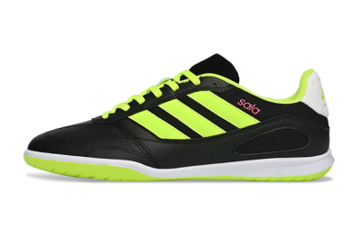 Men's Adidas Top Sala IC Football Shoes - Black/Electric Green/White