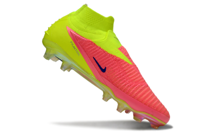 Unisex Nike Phantom 6 High Elite FG Football Boots - Pink/Neon Green/Blue
