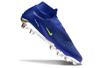 Unisex Nike Phantom 6 High Elite FG Football Boots - Blue/Electric Yellow/Deep Navy