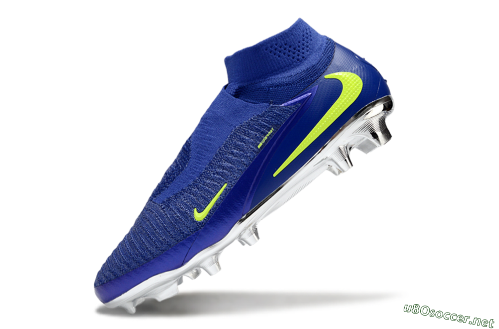 Unisex Nike Phantom 6 High Elite FG Football Boots - Blue/Electric Yellow/Deep Navy 5