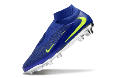 Unisex Nike Phantom 6 High Elite FG Football Boots - Blue/Electric Yellow/Deep Navy