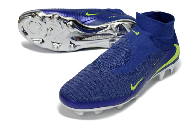 Unisex Nike Phantom 6 High Elite FG Football Boots - Blue/Electric Yellow/Deep Navy
