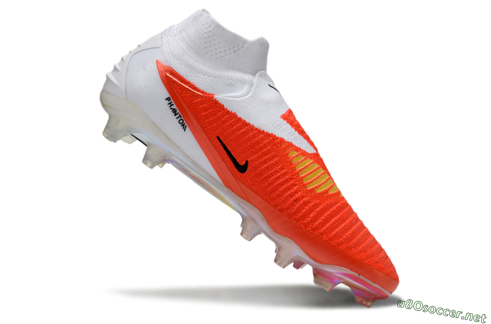 Unisex Nike Phantom 6 High Elite FG Football Boots - Orange/Fiery Sunset/White Mist 4