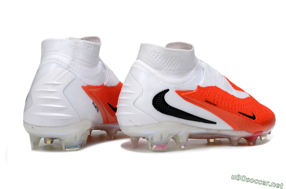 Unisex Nike Phantom 6 High Elite FG Football Boots - Orange/Fiery Sunset/White Mist 6